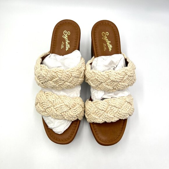 Seychelles Womens Size 9.5 Smoke Show Natural Macrame Clogs Mules Heels Shoes‎ - Picture 3 of 13